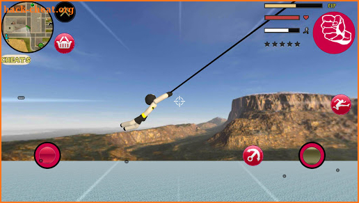 Stickman Bat Rope Hero Dark knight Crime screenshot