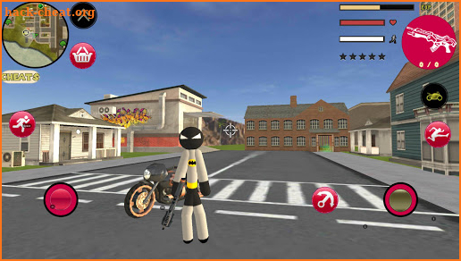 Stickman Bat Rope Hero Dark knight Crime screenshot