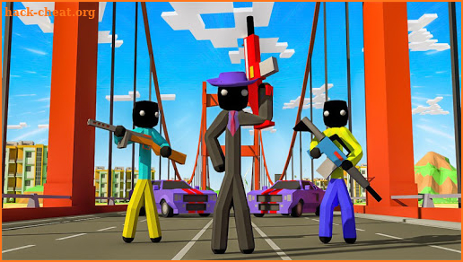 Stickman Mafia Theft Gangster Blocky City screenshot