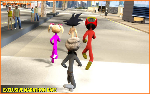 Stickman Marathon Race Superhero Game screenshot