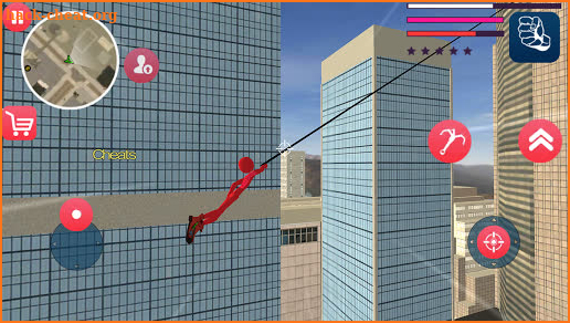 Stickman Owlet Rope Hero Pj Gangster Crime City screenshot