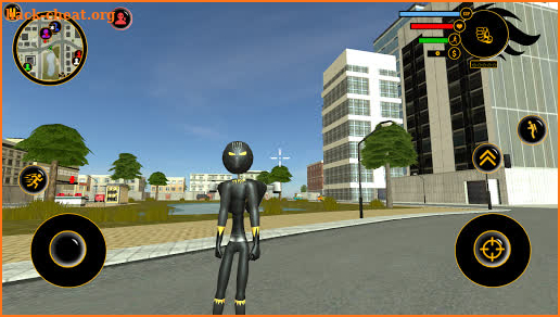 Stickman Panther jetpack Crime Simulator screenshot