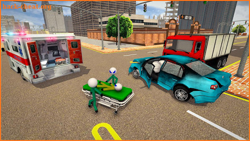 Stickman Rescue Ambulance Drive screenshot