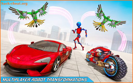 Stickman Robot Car Game – Falcon Robot Bike Game screenshot