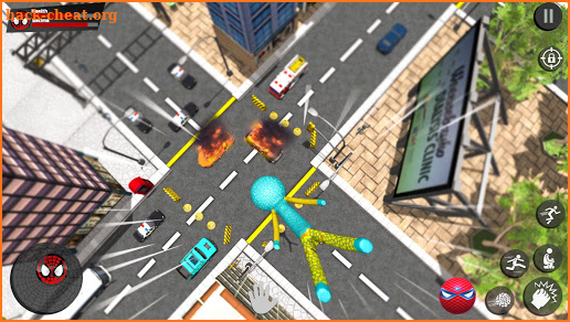 Stickman Rope Hero - Amazing Spider Crime City screenshot