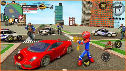 Stickman Spider Hero Robot - Vegas City Gangster screenshot