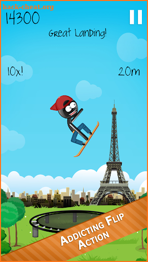 Stickman Trampoline FREE - Flip Master! screenshot