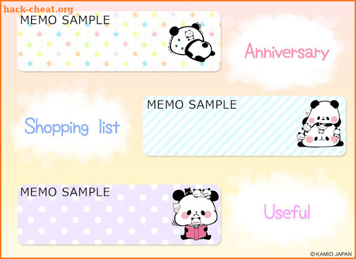 Sticky Note Mochimochi Panda screenshot