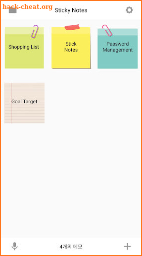 Sticky Notes screenshot