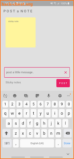 Sticky notes screenshot