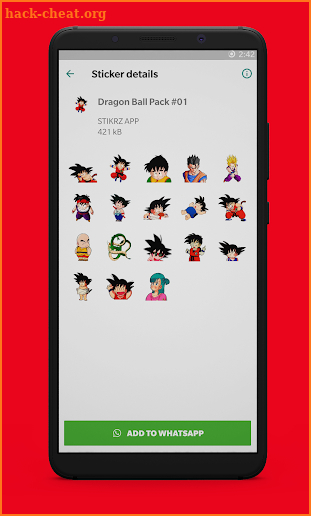 STIKRZ - Dragon Ball Sticker Pack for WhatsApp screenshot