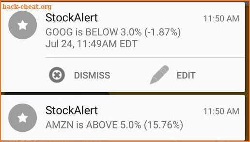 Stock Alert screenshot