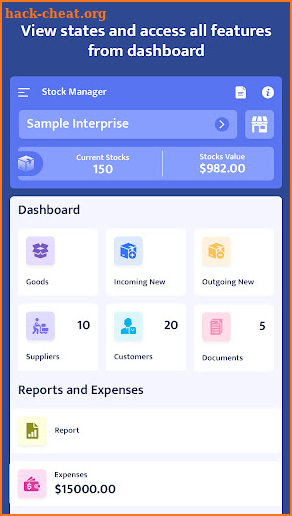 Stock Control and Inventory screenshot