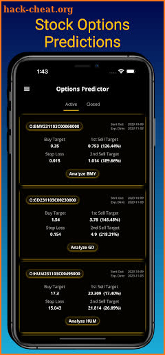 Stock Option Trading Predictor screenshot