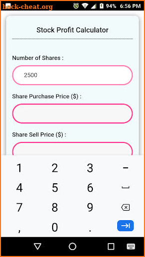 Stock Profit Calculator screenshot