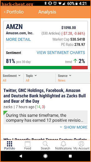 Stocksnips screenshot