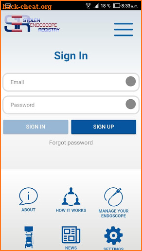 Stolen Endoscope Registry v2 screenshot