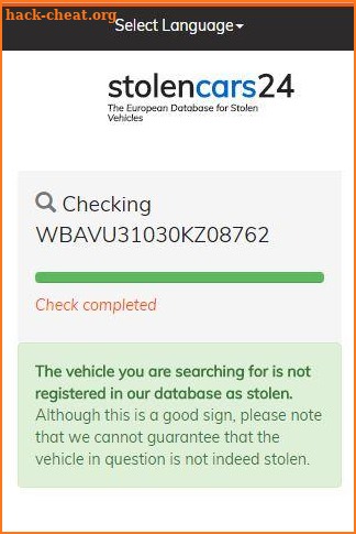 Stolencars24 screenshot