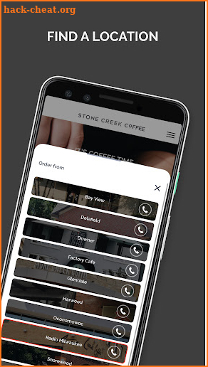 Stone Creek Coffee Mobile App screenshot