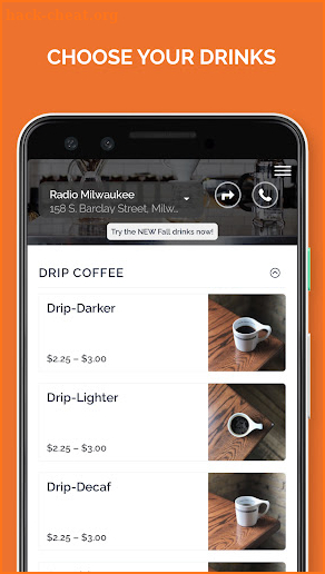 Stone Creek Coffee Mobile App screenshot