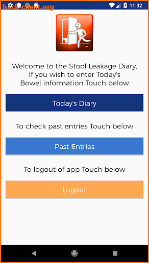 Stool Leakage Diary screenshot