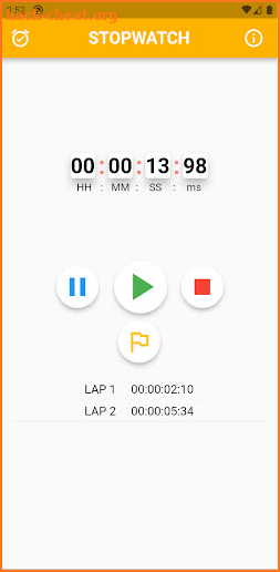 Stop watch screenshot