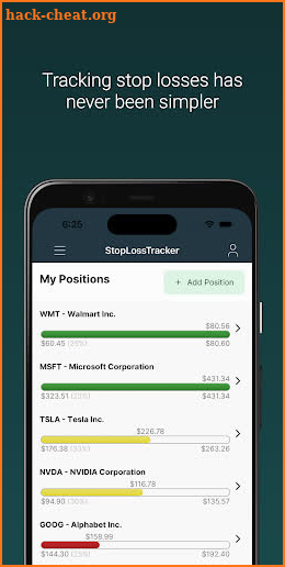 StopLossTracker screenshot