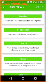 Story Plot Generator Pro screenshot