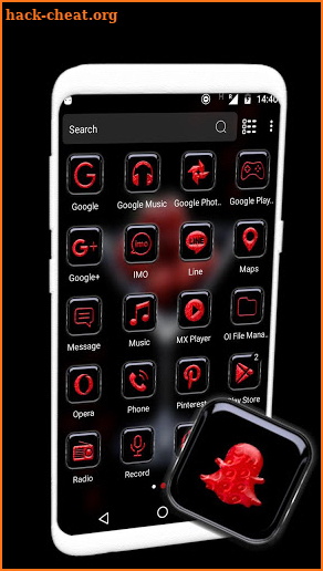 Strawberry Glass Launcher Theme screenshot