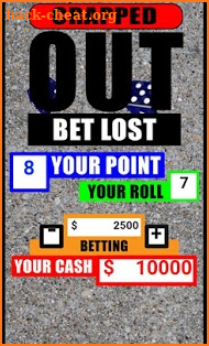 Street Craps Dice Game screenshot