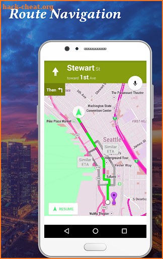 Street View Route Direction & Speedometer screenshot