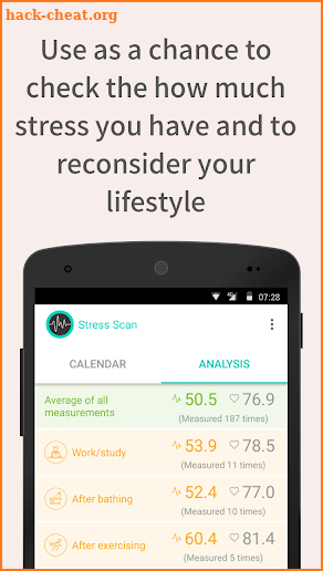 StressScan: heart rate monitoring and stress test screenshot