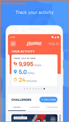Stridekick Activity Challenges screenshot