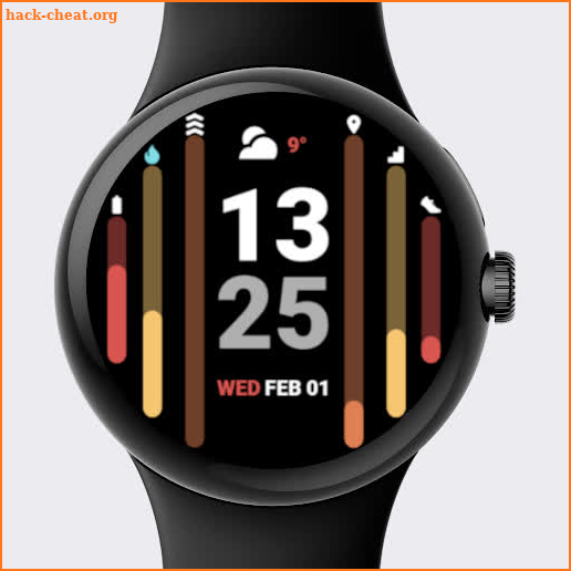 Stripes Pixel Watch Face screenshot