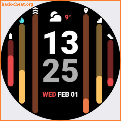 Stripes Pixel Watch Face screenshot