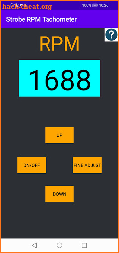 Strobe RPM Tachometer screenshot