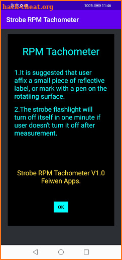 Strobe RPM Tachometer screenshot