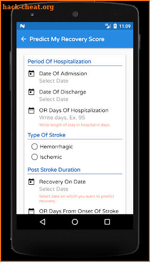 Stroke Recovery Predictor screenshot