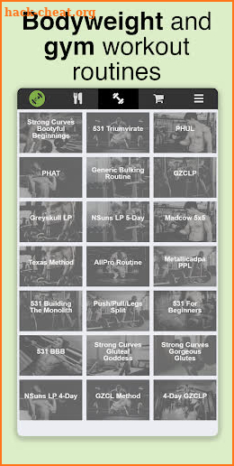 Strongr Fastr Workout, Meal and Diet Planner screenshot