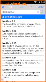 Strong's Concordance with KJV screenshot