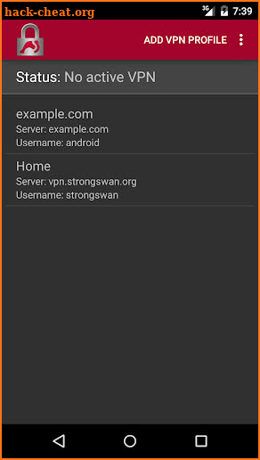 strongSwan VPN Client screenshot