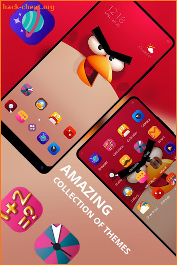 Struggling angry bird theme Cartoon cute screenshot