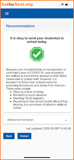 Student Symptom Checker screenshot