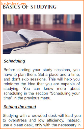 Study Tips screenshot