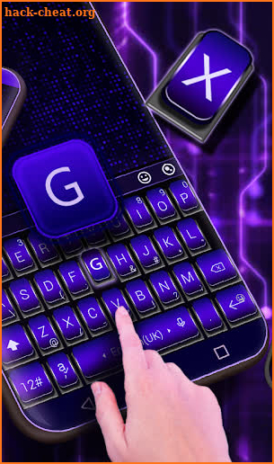 Stunning Black Purple Keyboard Theme screenshot