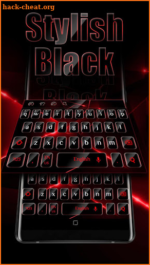 Stylish Black Red Keyboard screenshot