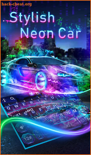 Stylish Cool Laser Car Keyboard Theme screenshot