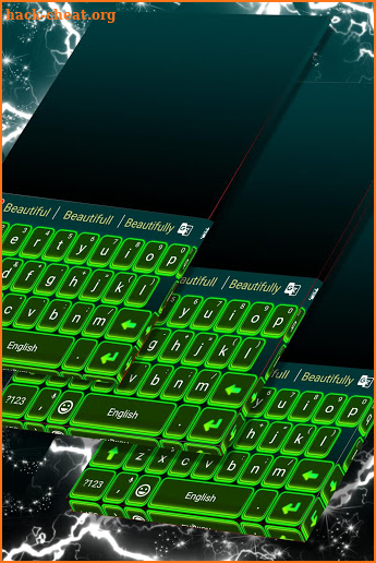 Stylish Green Keyboard Theme screenshot