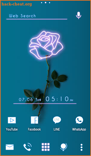 Stylish Wallpaper Neon Rose Theme screenshot