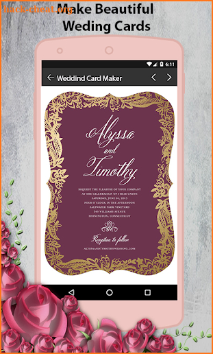 Stylish Wedding Invitation Card Maker 2018 screenshot